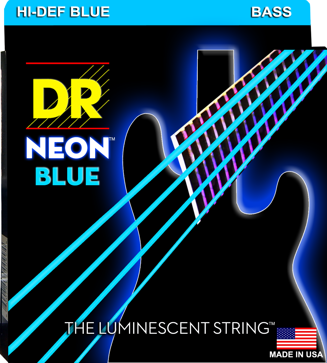 DR Neon Strings - Bass - 45-105 - Blue