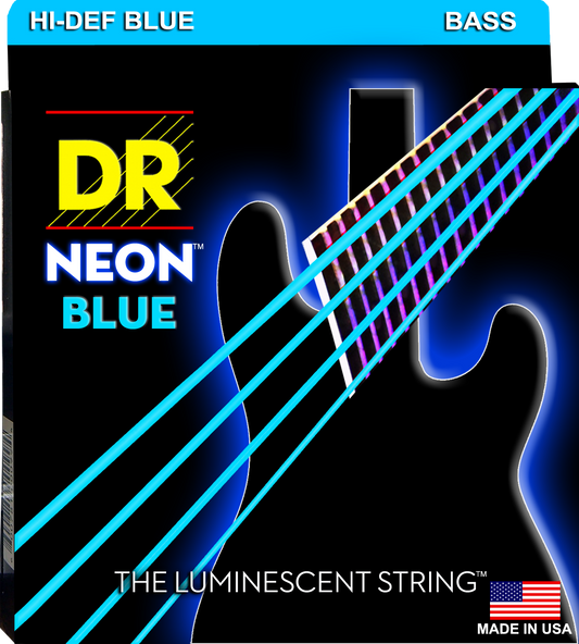 DR Neon Strings - Bass - 45-105 - Blue