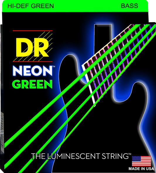 DR Neon Strings - Bass - 45-105 - Green