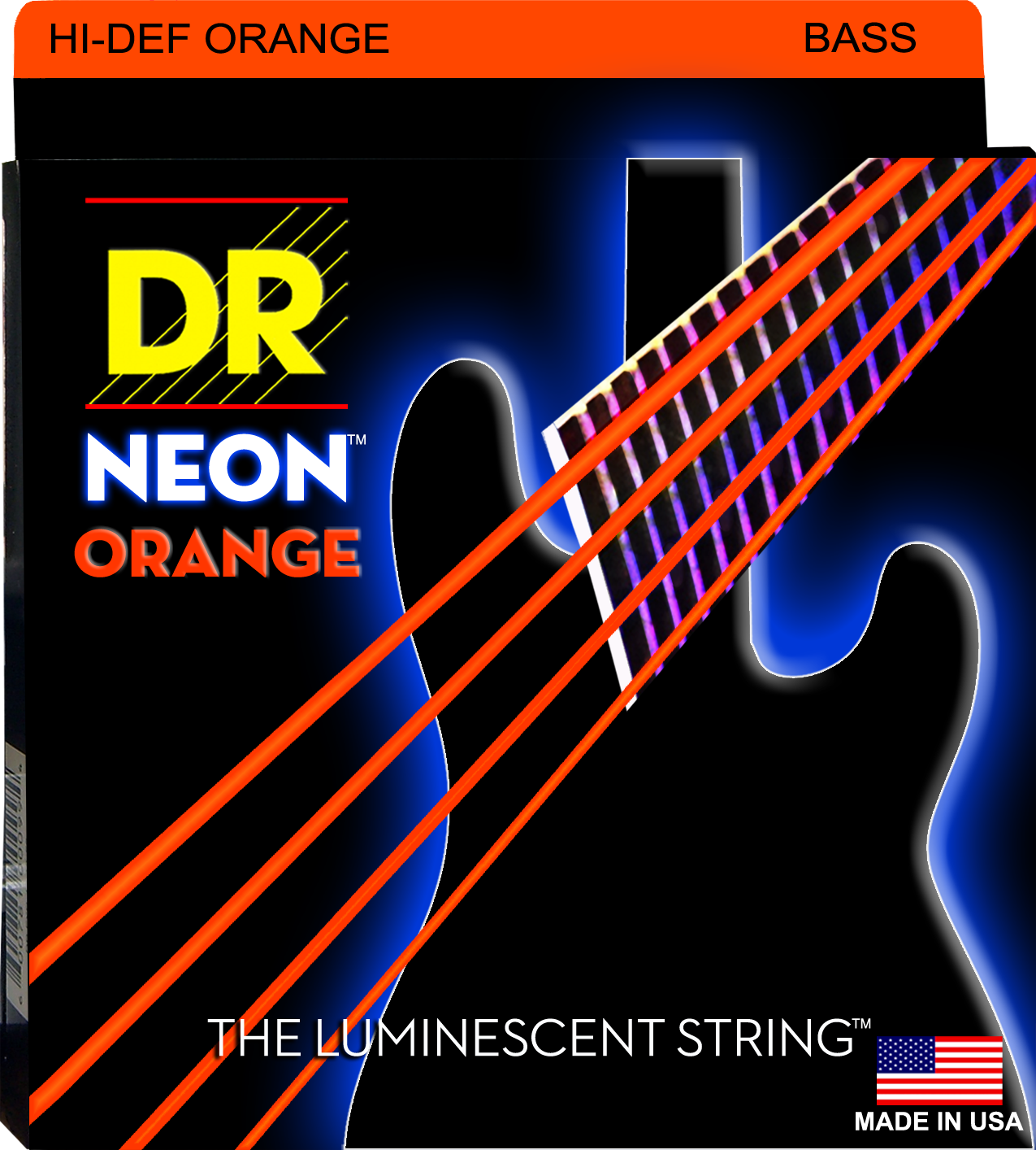 DR Neon Strings - Bass - 45-105 - Orange