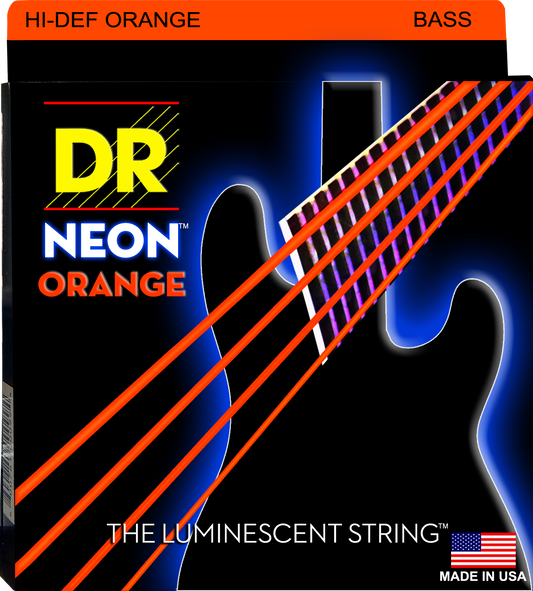 DR Neon Strings - Bass - 45-105 - Orange