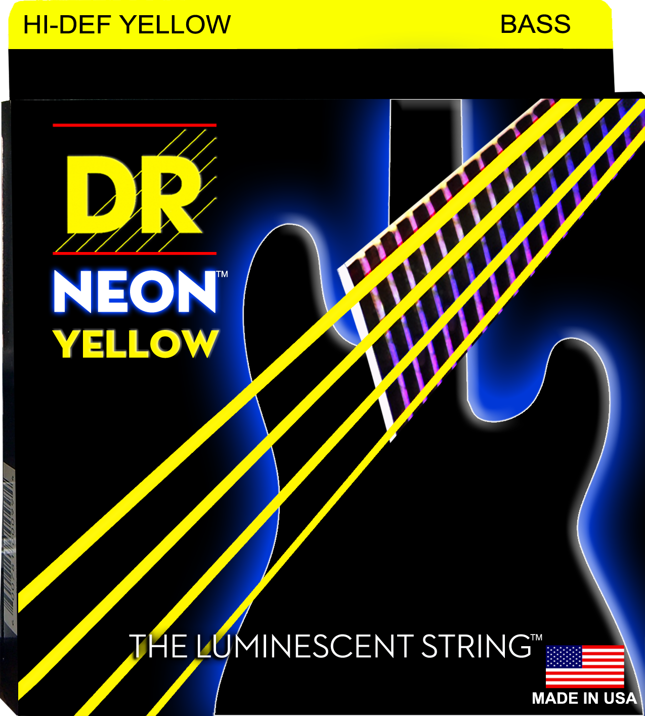 DR Neon Strings - Bass - 45-105 - Yellow