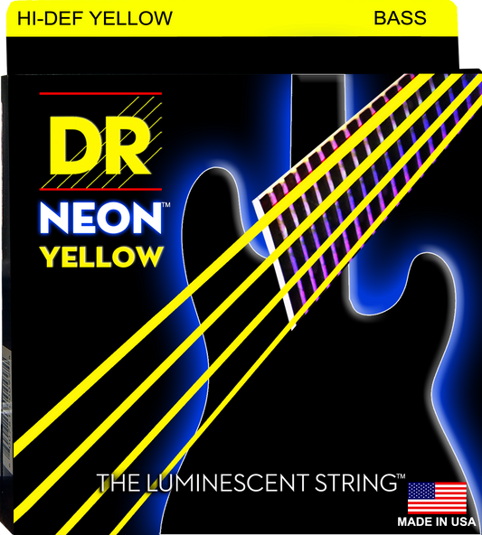 DR Neon Strings - Bass - 45-105 - Yellow