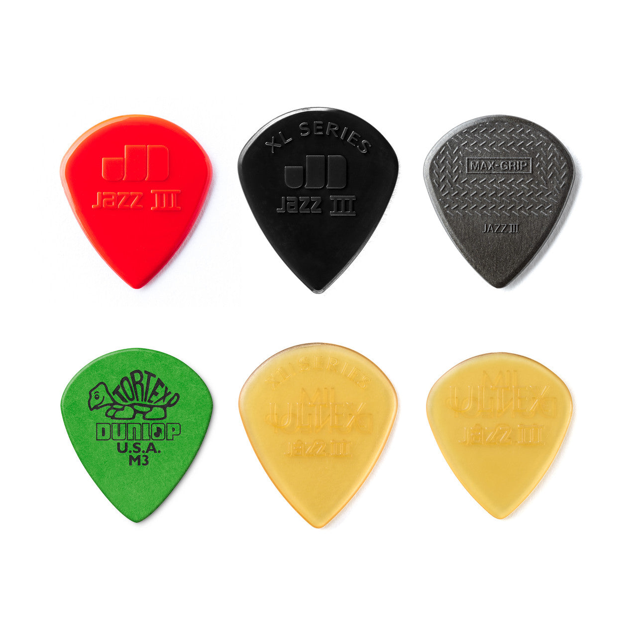 Dunlop Jazz III Pick Variety Pack - 6-Pack