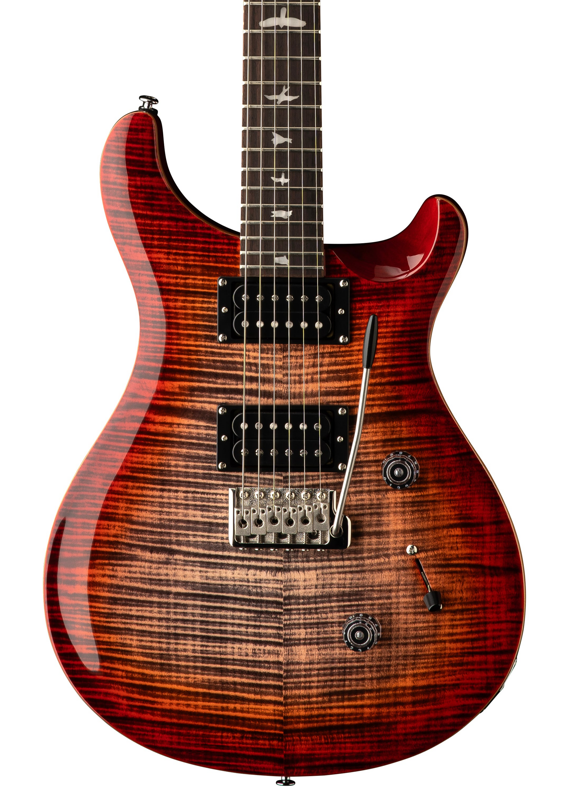 PRS SE Custom 24 - Charcoal Cherry Burst – The Guitar Tech