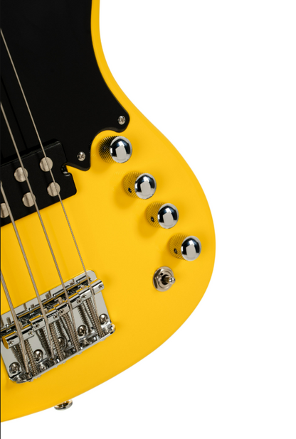 Cort GB Short Scale Bass - Yellow Crush
