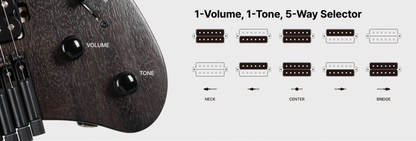 Cort Space G6MS - Semi-Gloss Trans Black