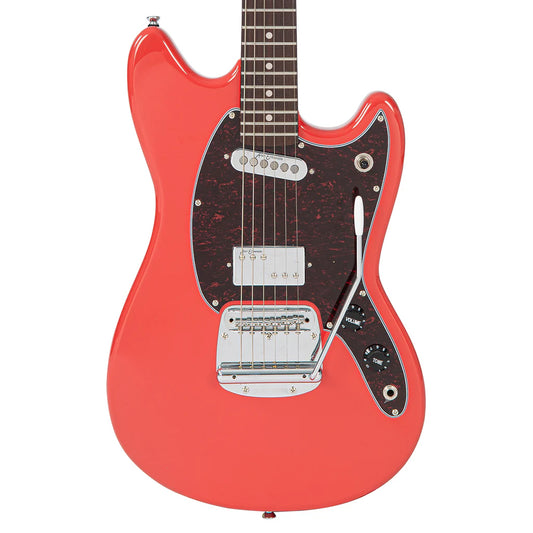 Vintage REVO Series 'Colt' HS Duo Electric Guitar - Firenza Red