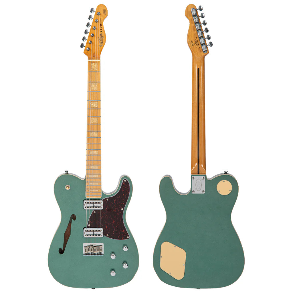 Vintage REVO Series 'Midline' Electric Guitar - Metallic Green