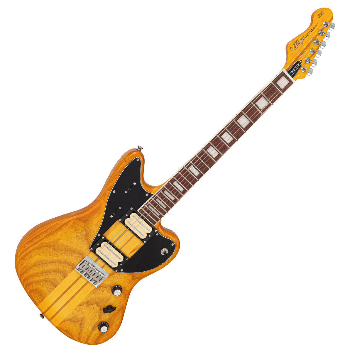 Vintage REVO Series 'Integra' Guitar ~ Amberburst