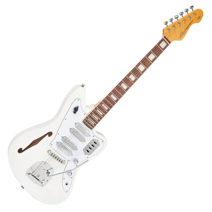 Vintage REVO Series 'Surfmaster' Quad Electric Guitar - Metallic White