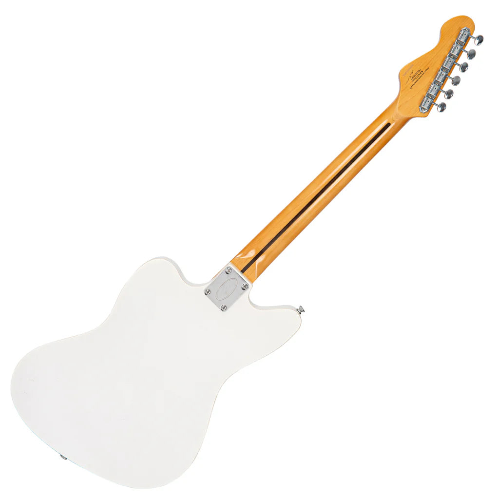 Vintage REVO Series 'Surfmaster' Quad Electric Guitar - Metallic White