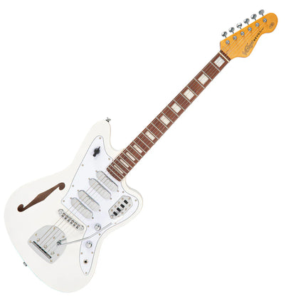 Vintage REVO Series 'Surfmaster' Quad Electric Guitar - Metallic White