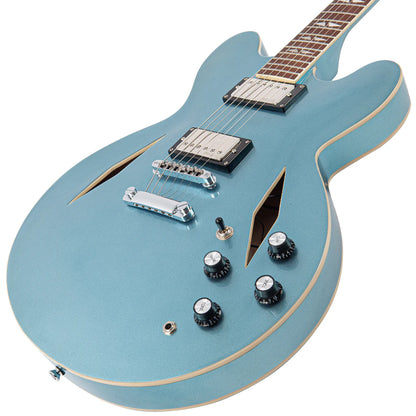 Vintage VSA550 ReIssued Semi-Hollow - Gun Hill Blue