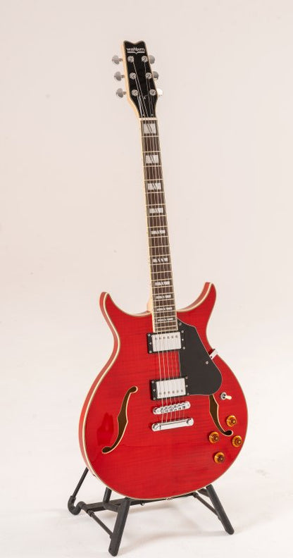 Washburn Hawk Semi-Hollow - Trans Red