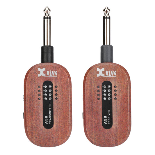 Xvive A58 5.8GHz Wireless Guitar System ~ Mahogany