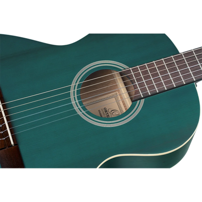 Ortega Student Series 3/4 Size - Spruce/Catalpa - Satin Ocean Blue