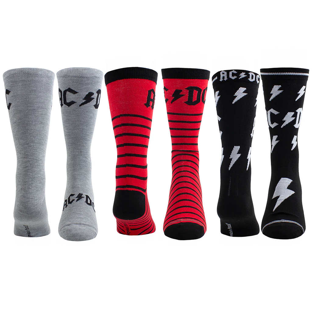 Perri's Socks - 3-Pack Gift Tin - AC/DC