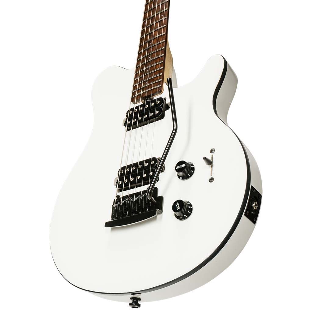 Sterling by Music Man Sub Axis - White w/ Black Binding