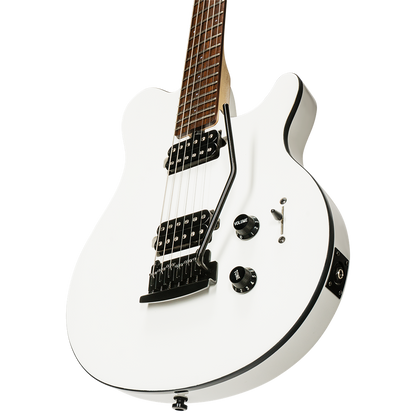 Sterling by Music Man Sub Axis - White w/ Black Binding