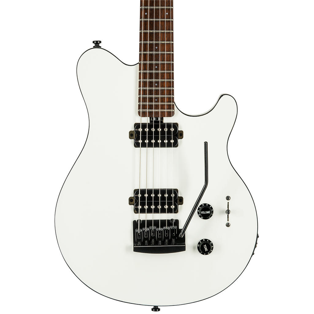 Sterling by Music Man Sub Axis - White w/ Black Binding