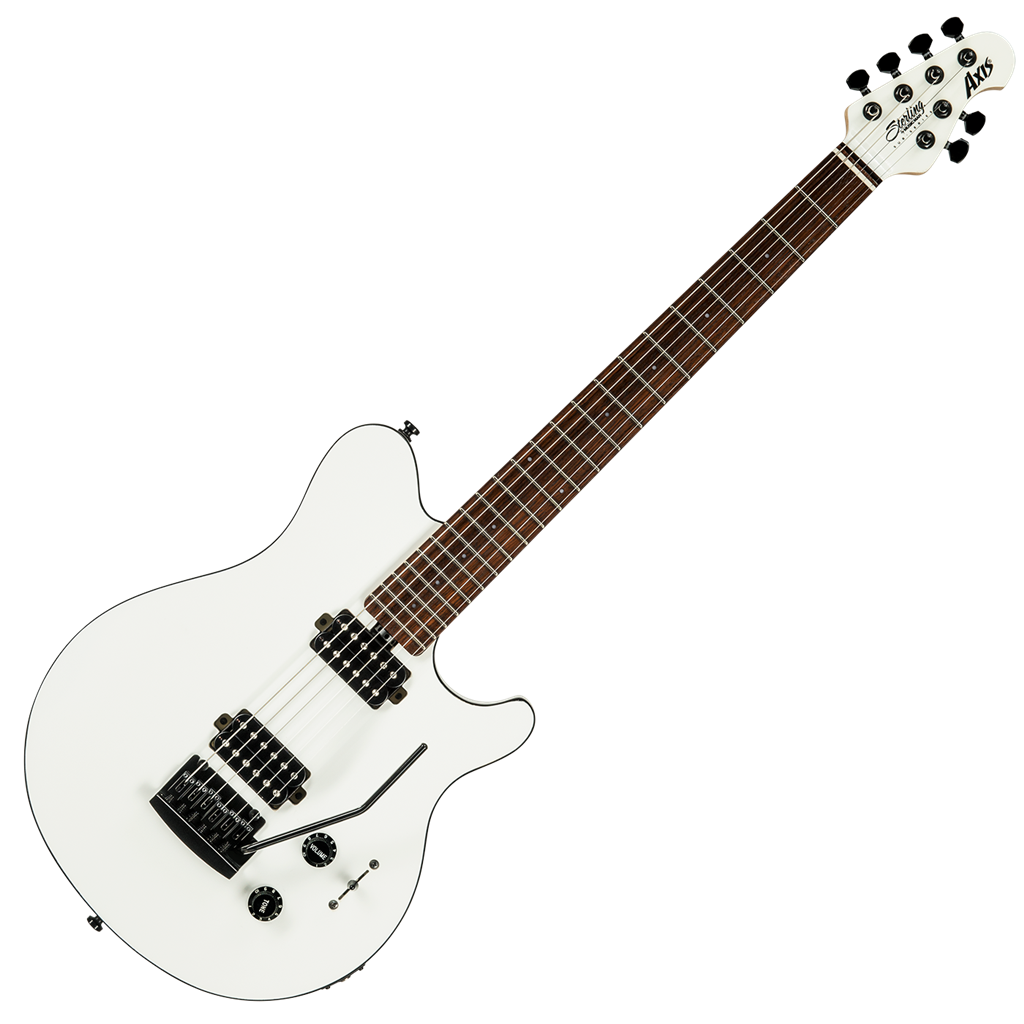 Sterling by Music Man Sub Axis - White w/ Black Binding