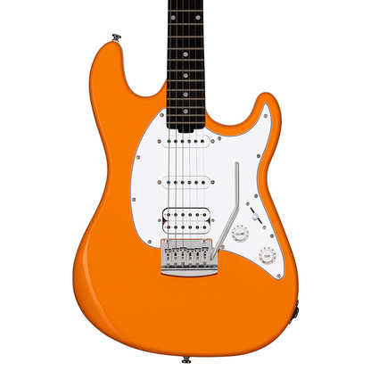 Sterling by Music Man Intro Series Cutlass CT20 HSS Amaranth Neck - Sunrise Orange