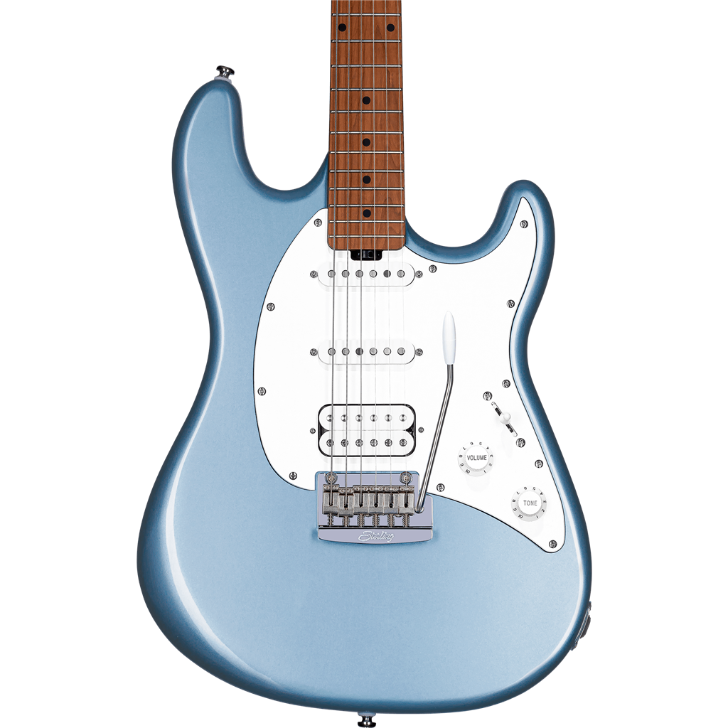 Sterling by Music Man Cutlass HSS - Firemist Silver (Maple Neck)