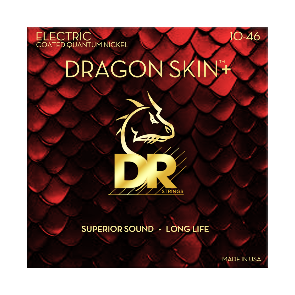 DR Dragon Skin+ Quantum Nickel Electric Guitar Strings - Medium - 10-46