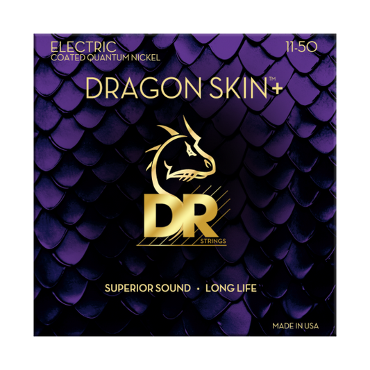 DR Dragon Skin+ Quantum Nickel Electric Guitar Strings - Heavy - 11-50