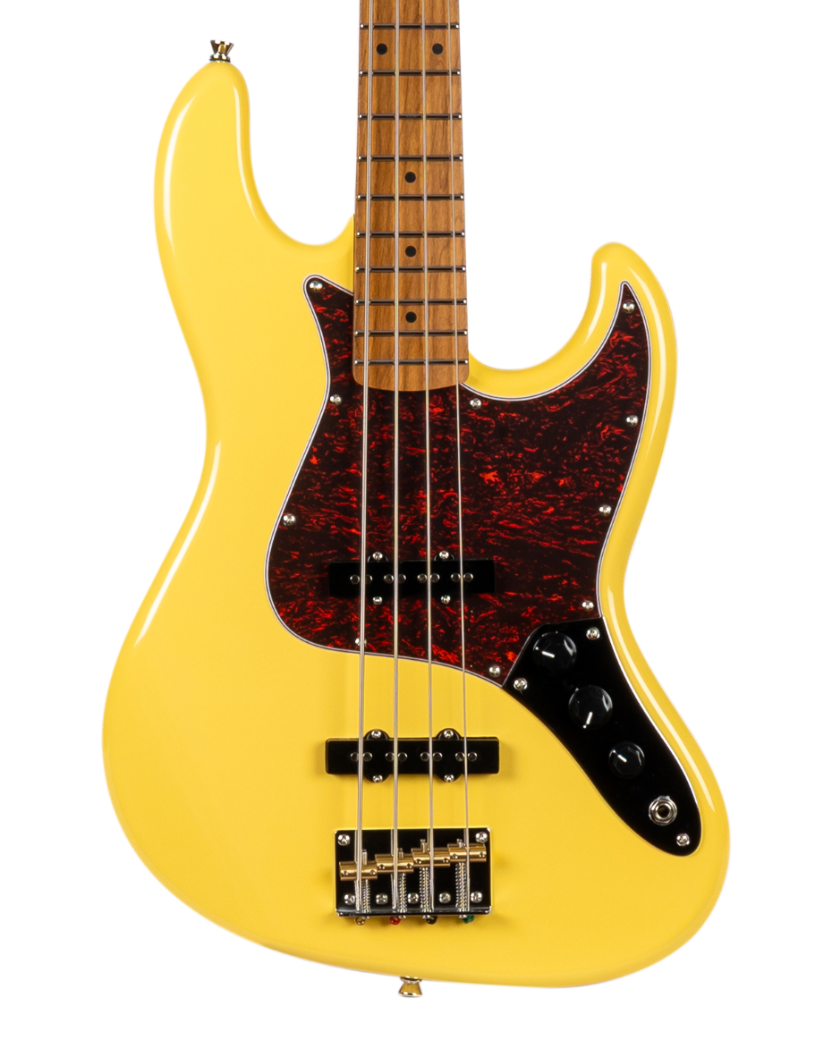 JET JJB300 Bass Guitar - Vintage Yellow