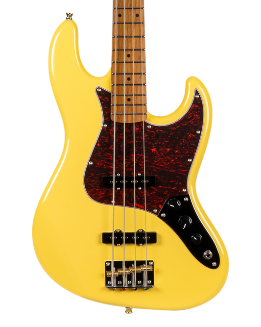 JET JJB300 Bass Guitar - Vintage Yellow