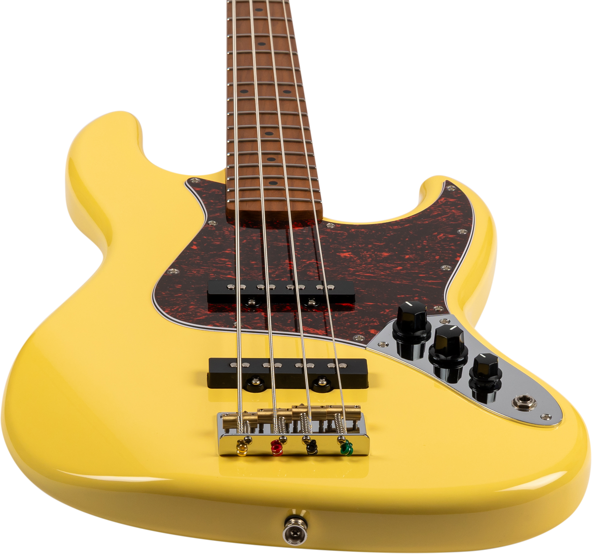 JET JJB300 Bass Guitar - Vintage Yellow