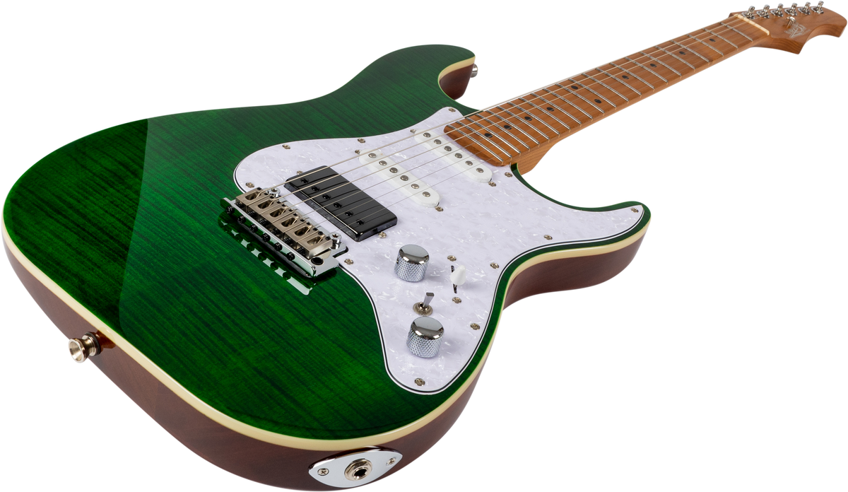 JET JS600 Electric Guitar - Trans Green