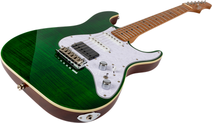 JET JS600 Electric Guitar - Trans Green