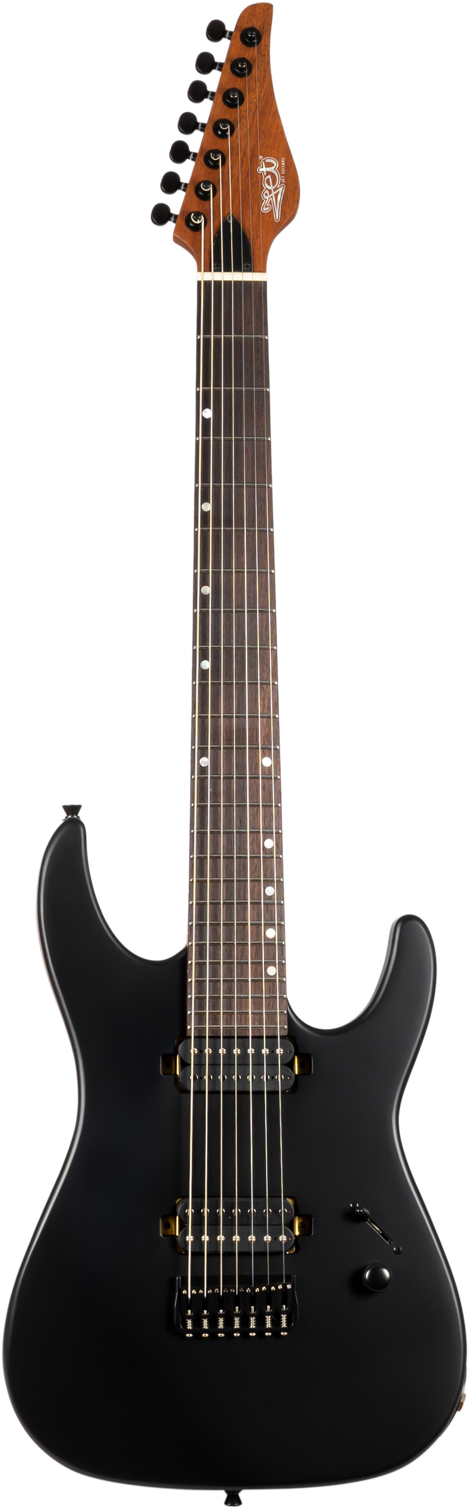 JET JS507 Electric Guitar - Satin Black (7 String)