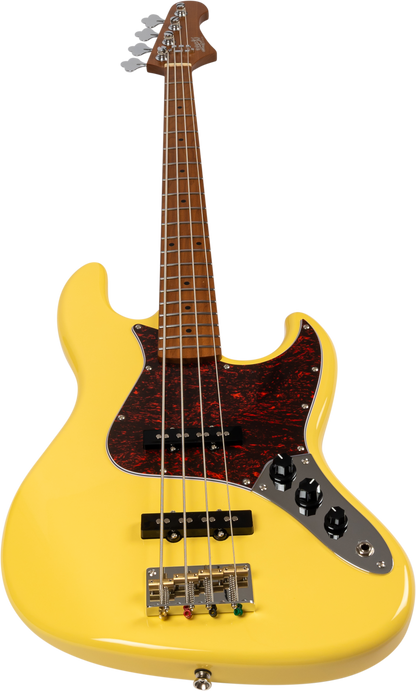 JET JJB300 Bass Guitar - Vintage Yellow