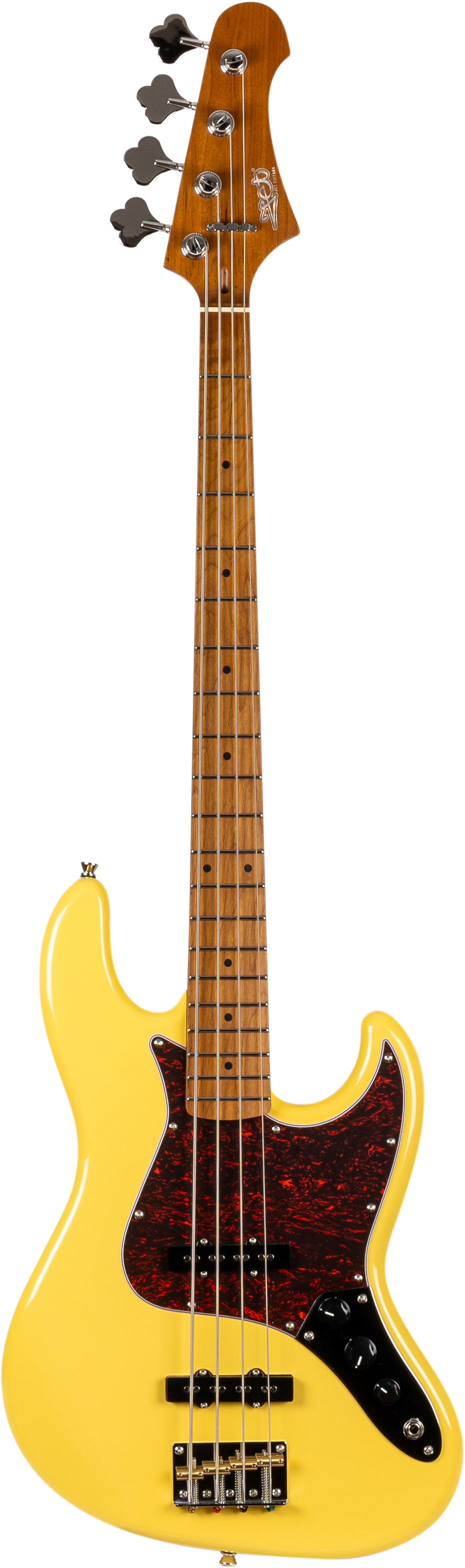 JET JJB300 Bass Guitar - Vintage Yellow
