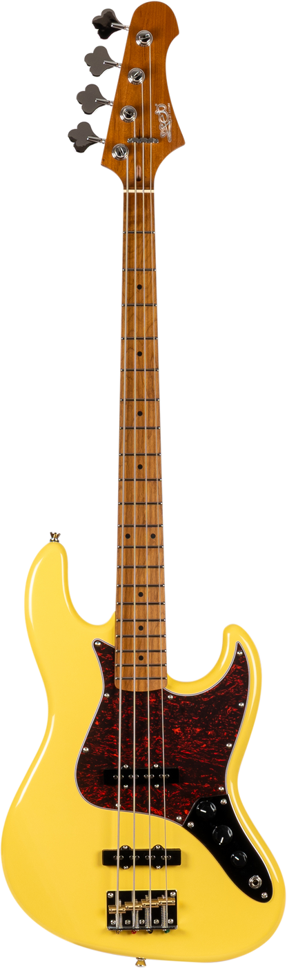 JET JJB300 Bass Guitar - Vintage Yellow