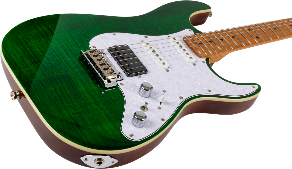 JET JS600 Electric Guitar - Trans Green