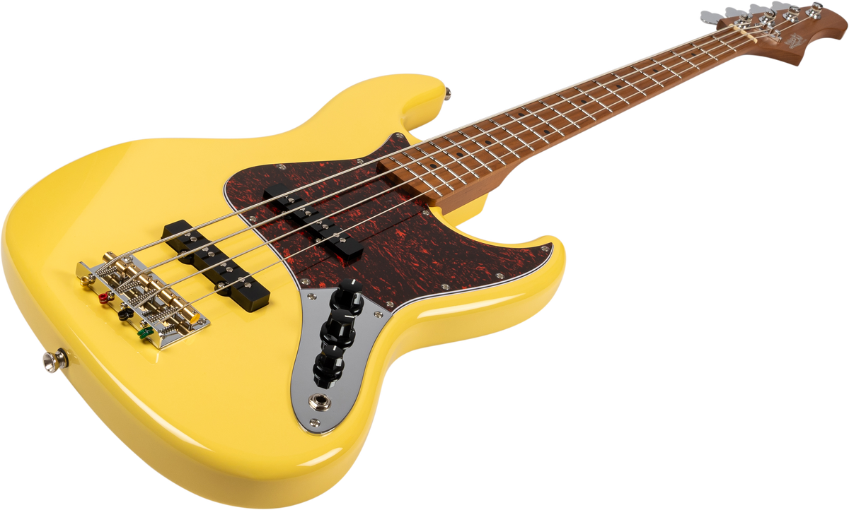 JET JJB300 Bass Guitar - Vintage Yellow