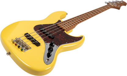 JET JJB300 Bass Guitar - Vintage Yellow