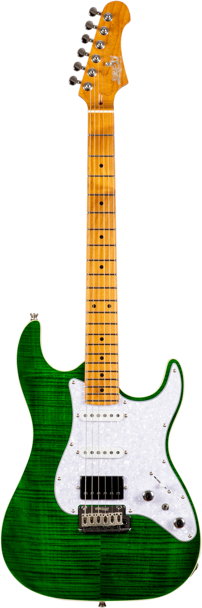 JET JS600 Electric Guitar - Trans Green