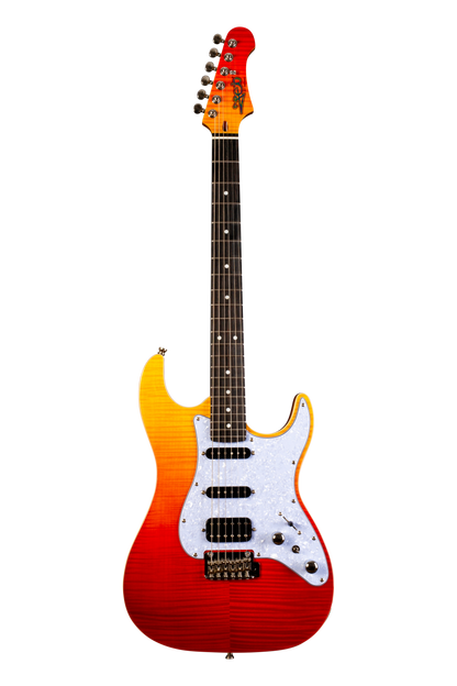 JET JS600 Electric Guitar - Trans Red