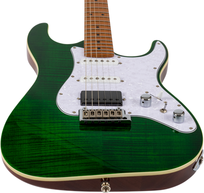 JET JS600 Electric Guitar - Trans Green