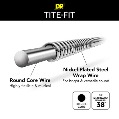 DR Tite-Fit Electric Guitar Strings - 6-Pack - 10-46