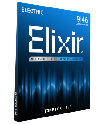 Elixir Polyweb Electric Guitar Strings - 9-46 Custom Light