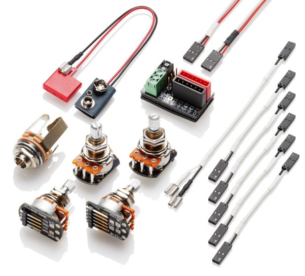 EMG Wiring Kit for 1 or 2 Active Pickups, Left hand