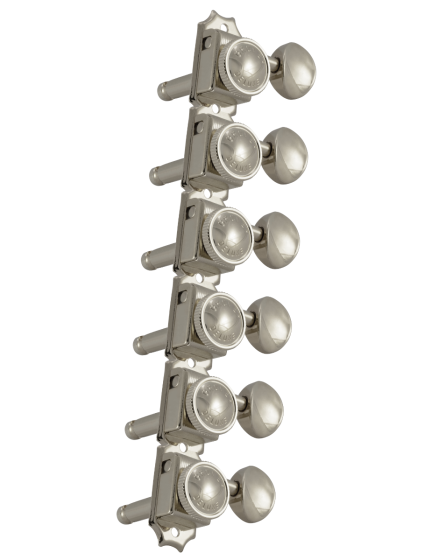 Grover Roto-Grip Locking Tuners - Vintage 6-In-Line - Nickel