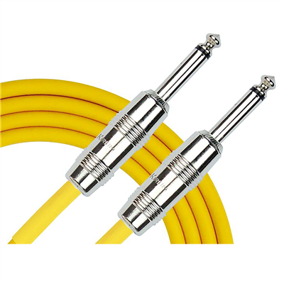 Kirlin Deluxe Series Cable, Straight-Straight, Yellow - 10ft